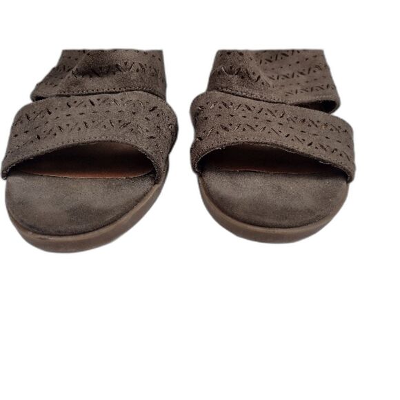 Seychelles Womens Olive Green Bora Suede Chunky Block Sandal Heel Size 7 Neutral - Picture 8 of 10